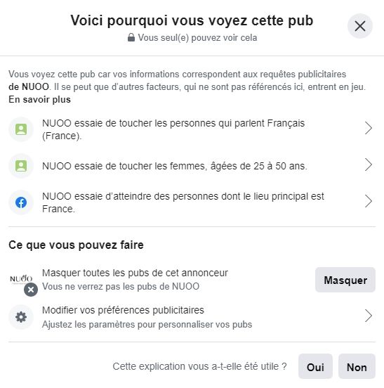 cible publicité facebook analyse concurrentielle