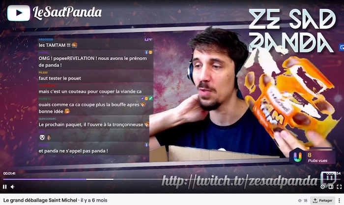 déballage produit Twitch
