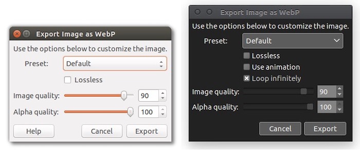 plugin GIMP outil gratuit conversion images WebP