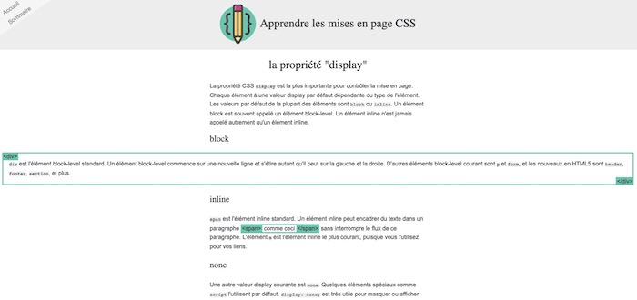 Learn Layout apprendre les mises en page CSS