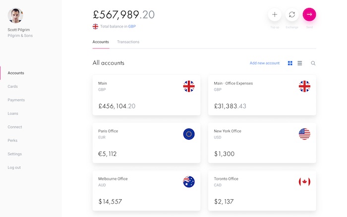 Revolut for Business comptes multi-devises