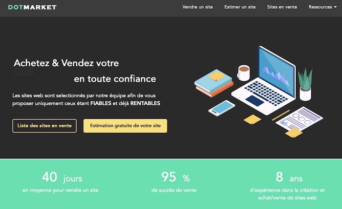 Dotmarket, achat vente de sites internet