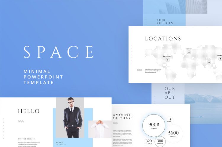 template gratuit pour présentation keynote sur Mac free mockup powerpoint space