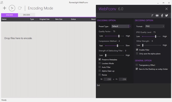 format webP image convertir outils