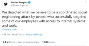 Twitter : piratage massif de comptes certifiés de personnalités, soupçons de complicité en interne