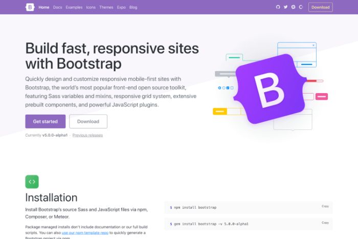 nouveautés Bootstrap 5