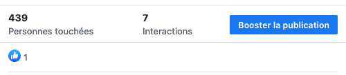 portée de publication Facebook