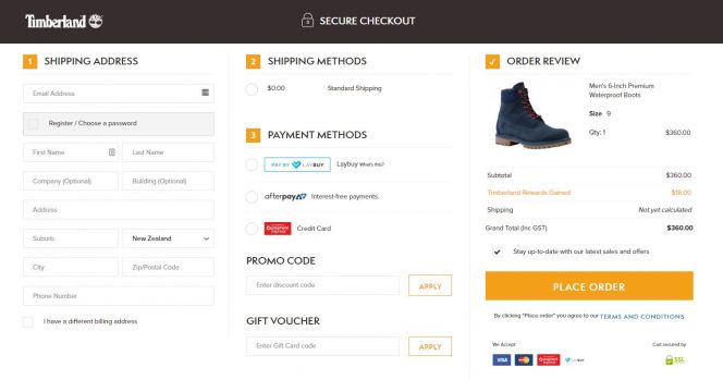 fast check out Magento