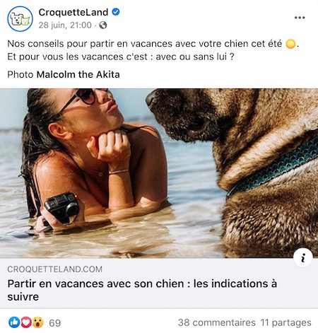 post vacances été facebook