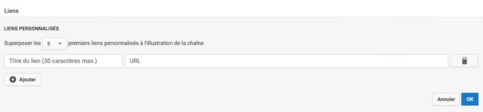 lien sur bannière Youtube