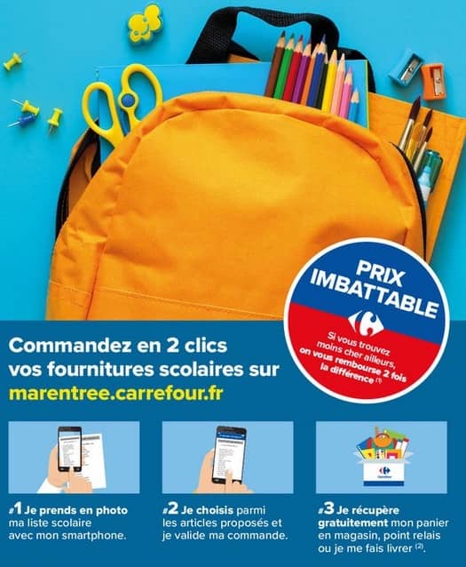 Carrefour rentrée scolaire