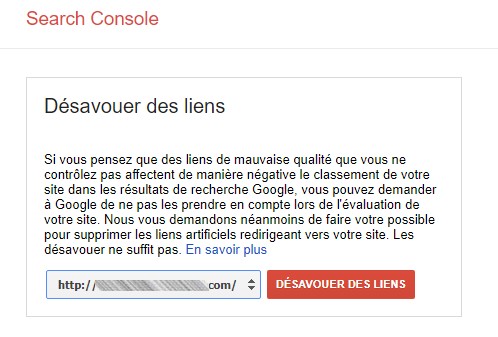 désavouer des liens