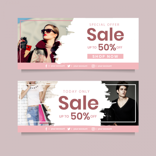 bannière mode banner ads pour graphiste