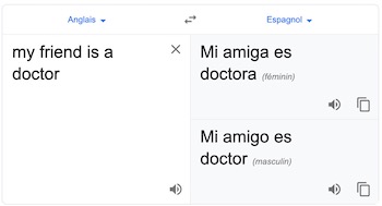 biais traduction Google écriture inclusive