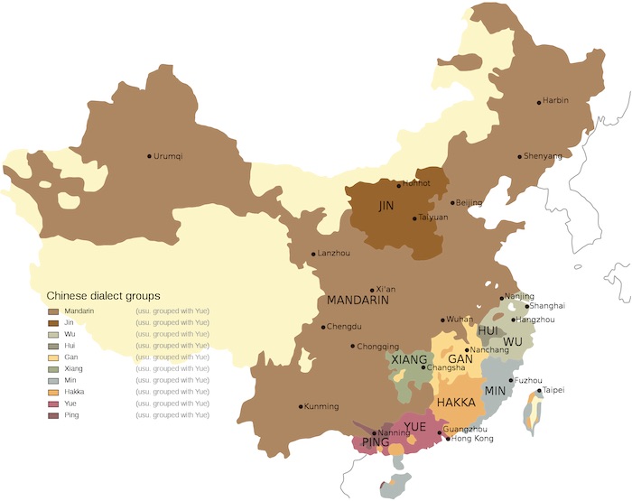 les langues parlées en Chine