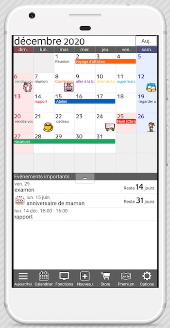 appli calendrier Jorte