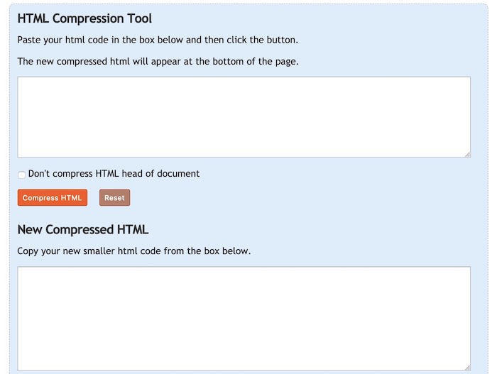 Text Fixer outils de compression de code HTML