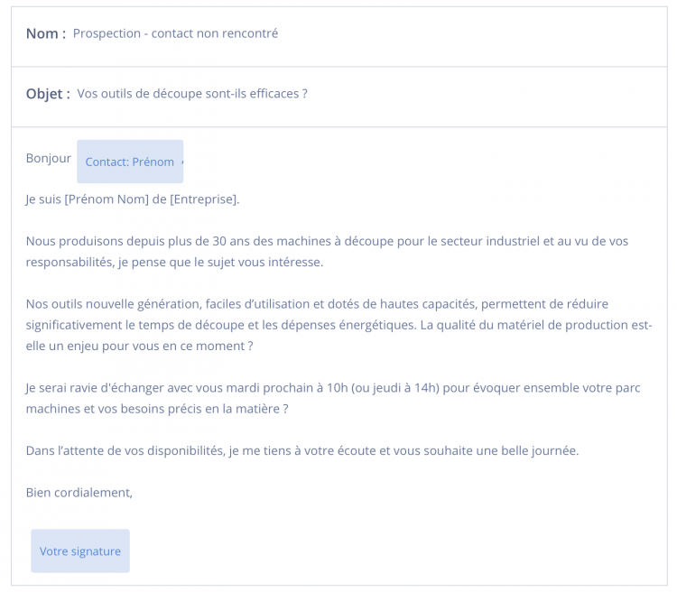 mail de prospection image exemple