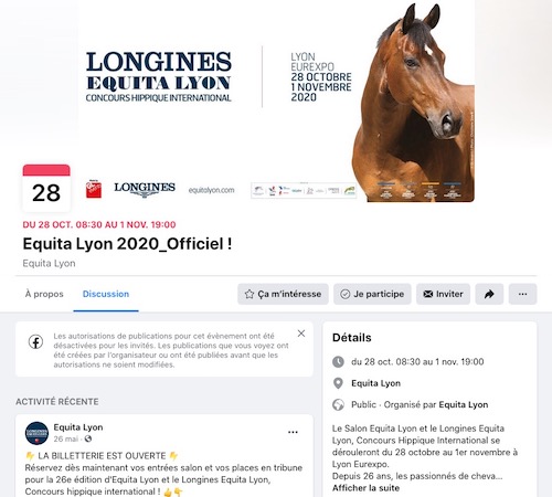 événement facebook Equita